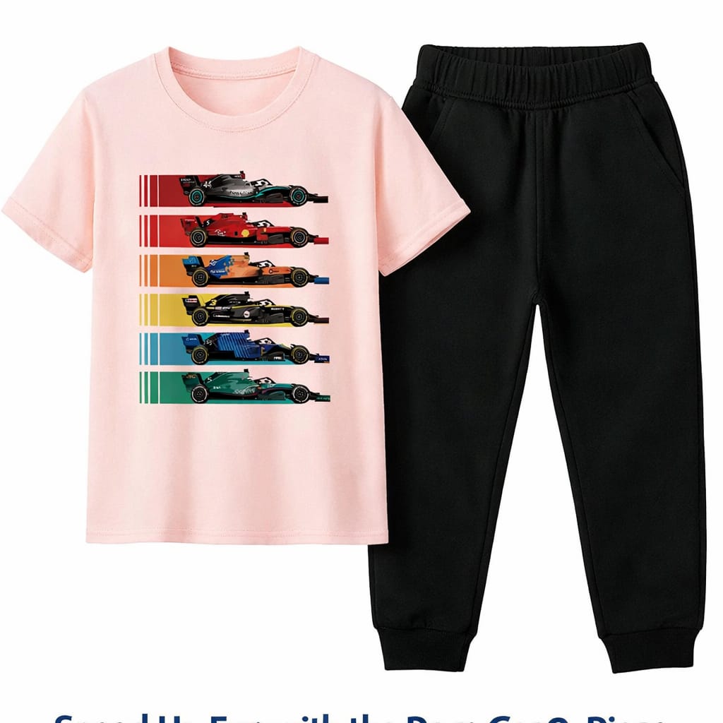 WhatsApp Image 2026-03-15 at 4.56.28 PM (1) Racing Cars T-Shirt& Black Jogger Set